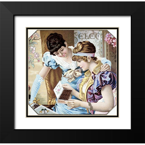 La Rosa Black Modern Wood Framed Art Print with Double Matting by Unknown
