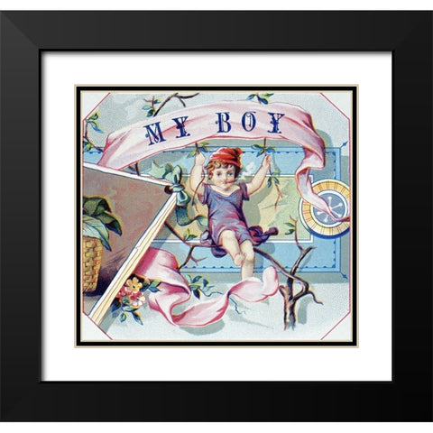 My Boy Black Modern Wood Framed Art Print with Double Matting by Unknown