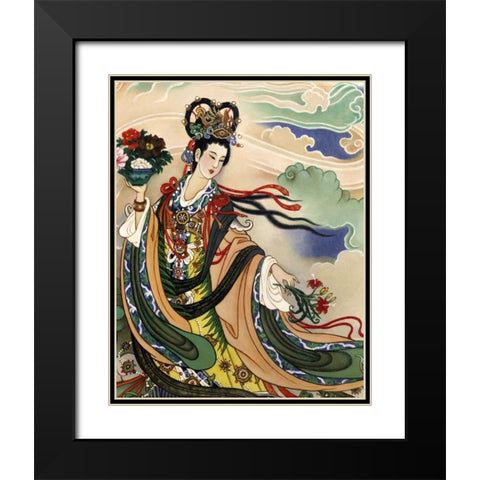 The Goddess of Spring Black Modern Wood Framed Art Print with Double Matting by Unknown