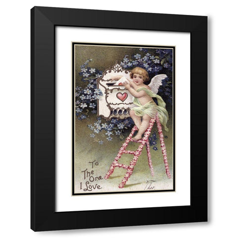 To The One I Love Black Modern Wood Framed Art Print with Double Matting by Unknown