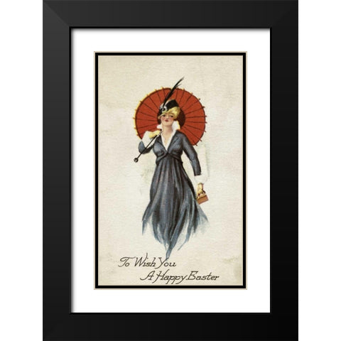 To Wish You a Happy Easter Black Modern Wood Framed Art Print with Double Matting by Unknown