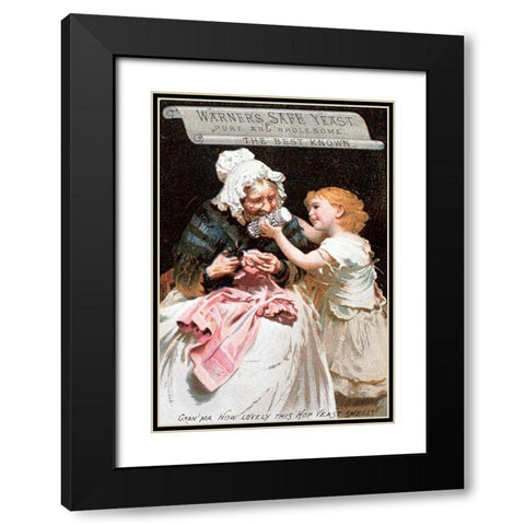 Warners Safe Yeast-Pure and Wholesome Black Modern Wood Framed Art Print with Double Matting by Unknown