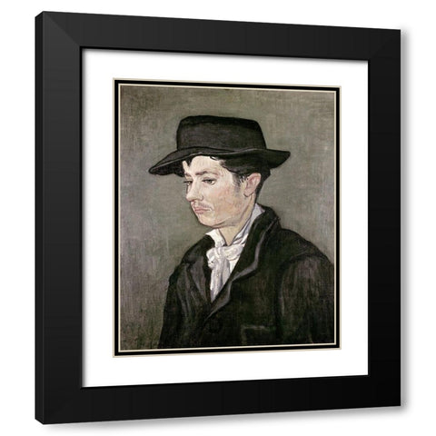 Portrait of Armand Roulin Black Modern Wood Framed Art Print with Double Matting by Van Gogh, Vincent