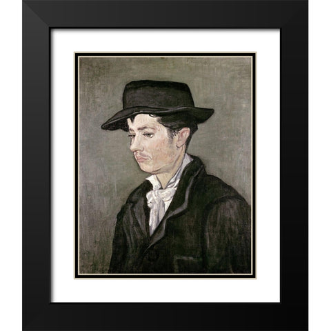 Portrait of Armand Roulin Black Modern Wood Framed Art Print with Double Matting by Van Gogh, Vincent