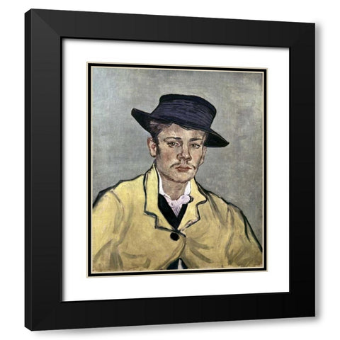 Portrait of Armand Roulin Black Modern Wood Framed Art Print with Double Matting by Van Gogh, Vincent