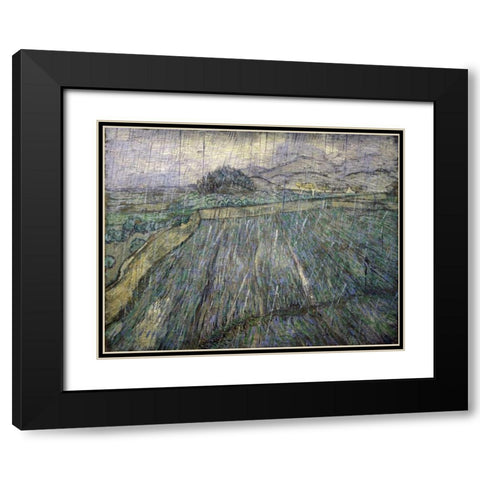 The Storm Black Modern Wood Framed Art Print with Double Matting by Van Gogh, Vincent