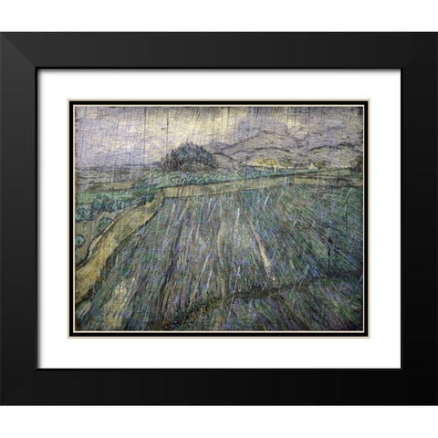 The Storm Black Modern Wood Framed Art Print with Double Matting by Van Gogh, Vincent