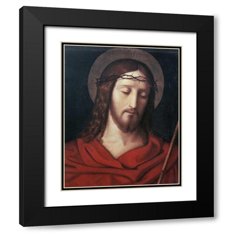 Ecce Homo Black Modern Wood Framed Art Print with Double Matting by Veit, Philipp