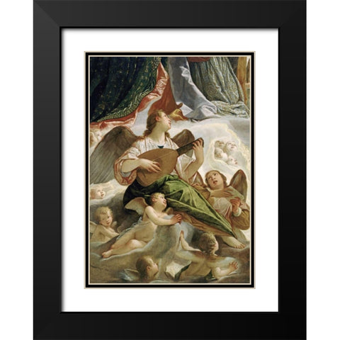 Trinity With Saints Ursula and Margaret-Detail Black Modern Wood Framed Art Print with Double Matting by Vianino, Antonio Maria