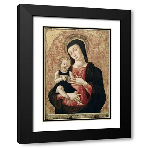 Madonna and Child Black Modern Wood Framed Art Print with Double Matting by Vivarini, Bartolomeo