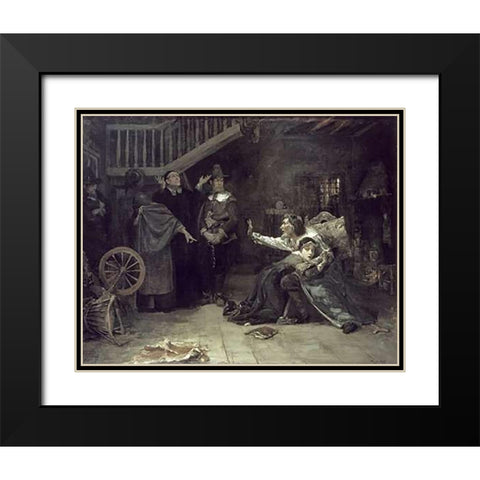 Accused of Witchcraft Black Modern Wood Framed Art Print with Double Matting by Volk, Douglas