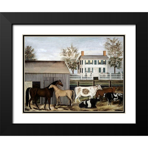 Barnyard Black Modern Wood Framed Art Print with Double Matting by Zeliff, A.E.