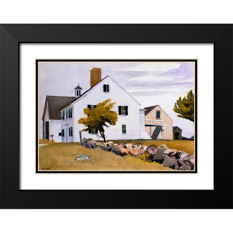 House at Essex, Massachusetts Black Modern Wood Framed Art Print with Double Matting by Hopper, Edward