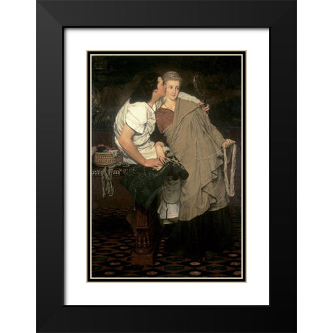 The Honeymoon (Reign of Augustus) Black Modern Wood Framed Art Print with Double Matting by Alma-Tadema, Sir Lawrence