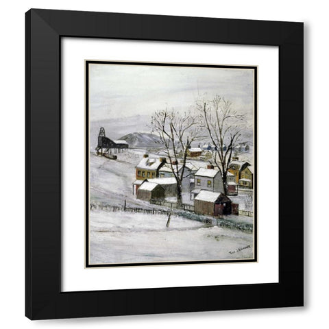 Coal Town Black Modern Wood Framed Art Print with Double Matting by Armour, Thomas J.