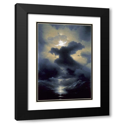 Chaos - the Creation Black Modern Wood Framed Art Print with Double Matting by Aywasovski, I.