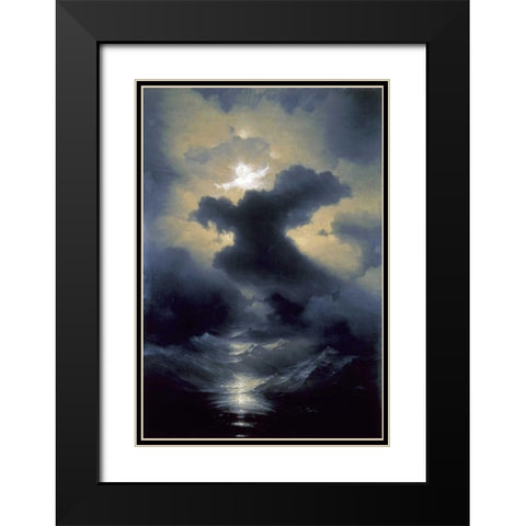 Chaos - the Creation Black Modern Wood Framed Art Print with Double Matting by Aywasovski, I.