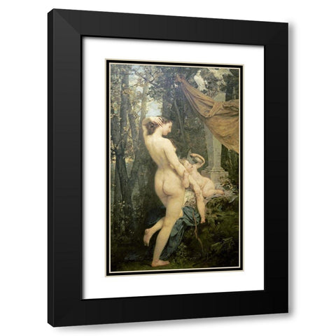 Toilette of Venus Black Modern Wood Framed Art Print with Double Matting by Baudry, Paul Jaques Aime
