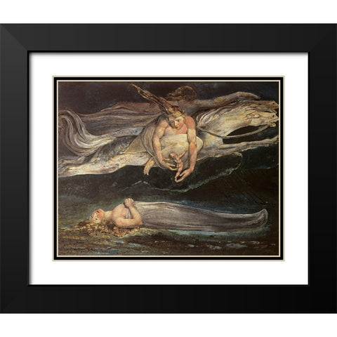 Divine Comedy: Pity 19th C. Black Modern Wood Framed Art Print with Double Matting by Blake, William