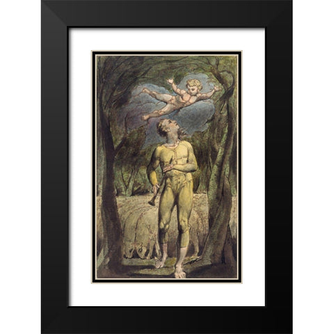 Songs of Innocence and of Experience Black Modern Wood Framed Art Print with Double Matting by Blake, William