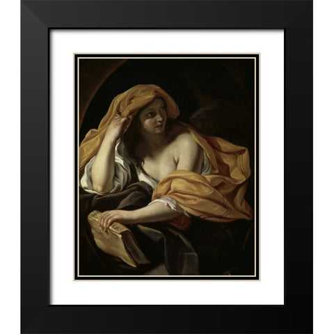 Allegory of Philosophy Black Modern Wood Framed Art Print with Double Matting by Brandi, Giacinto