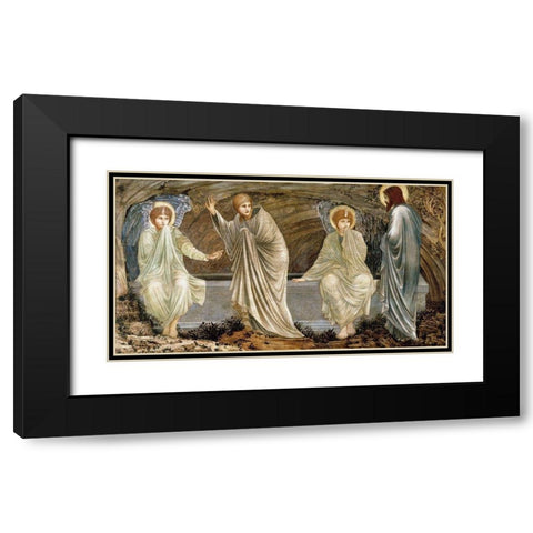 The Morning of the Resurrection Black Modern Wood Framed Art Print with Double Matting by Burne-Jones, Sir Edward