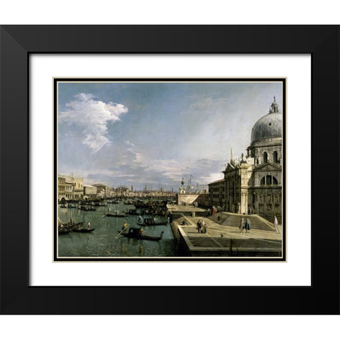 Venice, Church of the Blessed Sacrament Black Modern Wood Framed Art Print with Double Matting by Canaletto