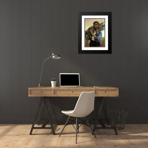 Late Afternoon - Atardecer Black Modern Wood Framed Art Print with Double Matting by Castro, Enrique