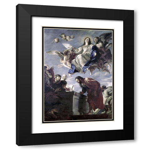 The Ascension of The Virgin Black Modern Wood Framed Art Print with Double Matting by Cerezo, Mateo
