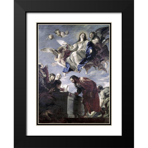 The Ascension of The Virgin Black Modern Wood Framed Art Print with Double Matting by Cerezo, Mateo