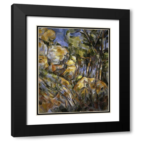 Le Paysage des Dernieres Annes Black Modern Wood Framed Art Print with Double Matting by Cezanne, Paul