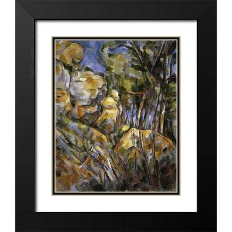 Le Paysage des Dernieres Annes Black Modern Wood Framed Art Print with Double Matting by Cezanne, Paul