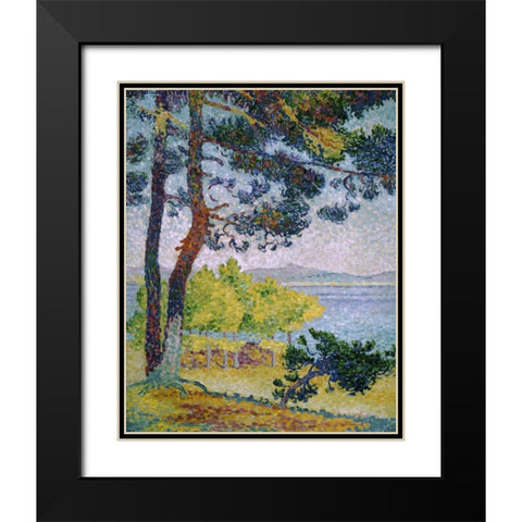 Afternoon at Pardigon Black Modern Wood Framed Art Print with Double Matting by Cross, Henri Edmond