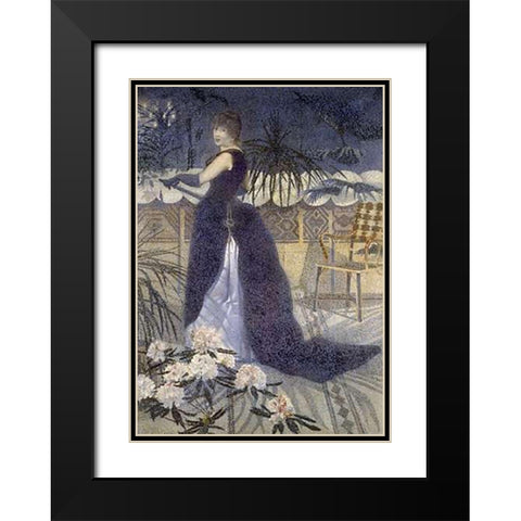 Portrait of Mrs. Cross Black Modern Wood Framed Art Print with Double Matting by Cross, Henri-Edmond