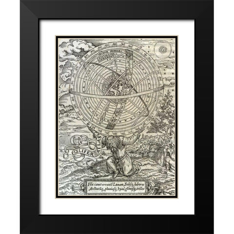 The Cosmographical Glasse Black Modern Wood Framed Art Print with Double Matting by Cuningham, William