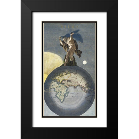 Atlas Black Modern Wood Framed Art Print with Double Matting by Danckerts, Justus