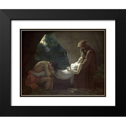 Entombment of Atala Black Modern Wood Framed Art Print with Double Matting by De Roucy-Trioson, Anne Girodet