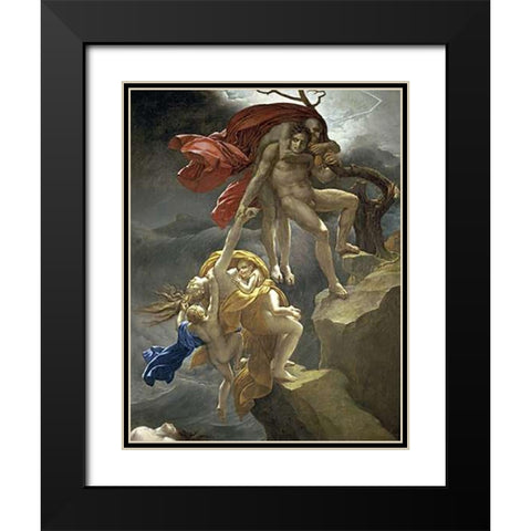 Scene of the Flood Black Modern Wood Framed Art Print with Double Matting by De Roucy-Trioson, Anne Girodet