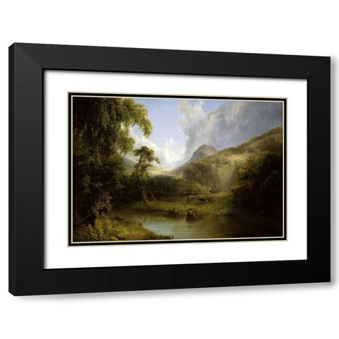 Ben Lomond Black Modern Wood Framed Art Print with Double Matting by Doughty, Thomas