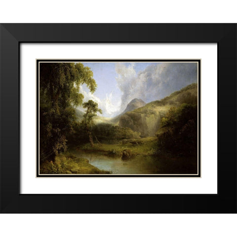 Ben Lomond Black Modern Wood Framed Art Print with Double Matting by Doughty, Thomas