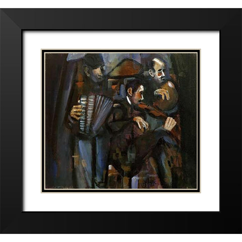 Musical Forms Black Modern Wood Framed Art Print with Double Matting by Dunne, George