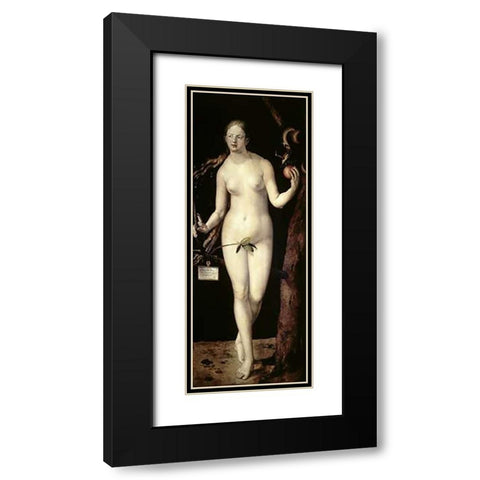Eve Black Modern Wood Framed Art Print with Double Matting by Durer, Albrecht
