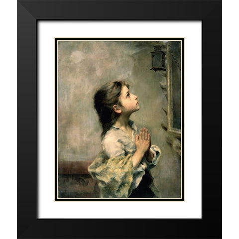 Girl Black Modern Wood Framed Art Print with Double Matting by Ferruzzi, Roberto