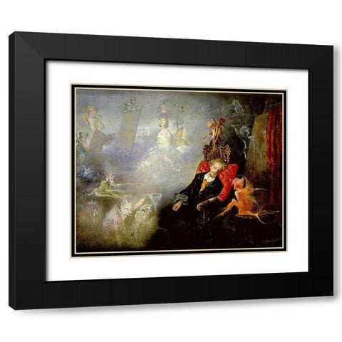 The Painters Dream Black Modern Wood Framed Art Print with Double Matting by Fitzgerald, John Austen