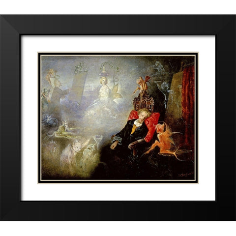The Painters Dream Black Modern Wood Framed Art Print with Double Matting by Fitzgerald, John Austen
