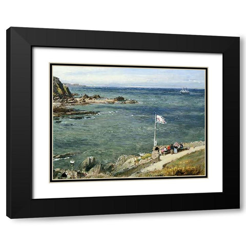 The Bristol Channel from Ilfracombe Black Modern Wood Framed Art Print with Double Matting by Goodwin, Albert