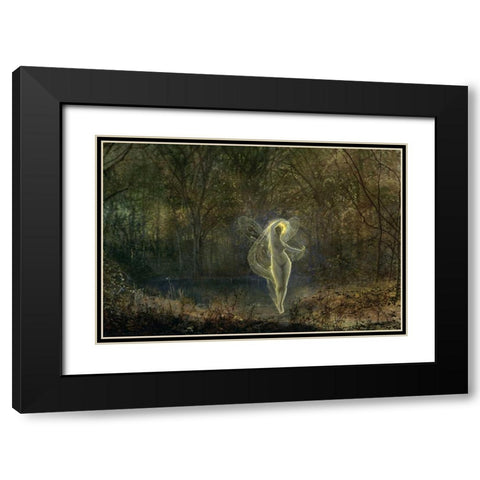 Autumn: Dame Autumn Hath a Mournful Face Black Modern Wood Framed Art Print with Double Matting by Grimshaw, John Atkinson