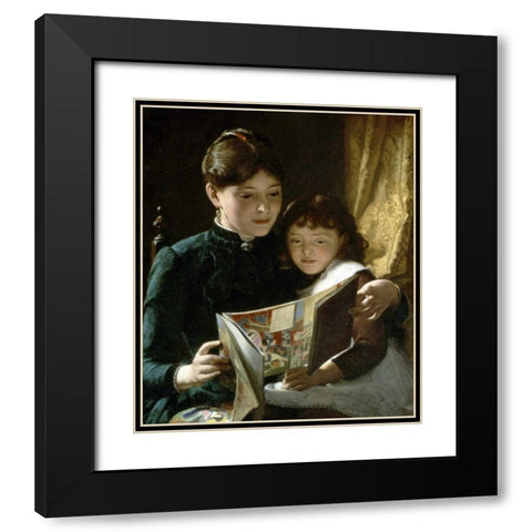 Knowledge is Power Black Modern Wood Framed Art Print with Double Matting by Guy, Seymour Joseph