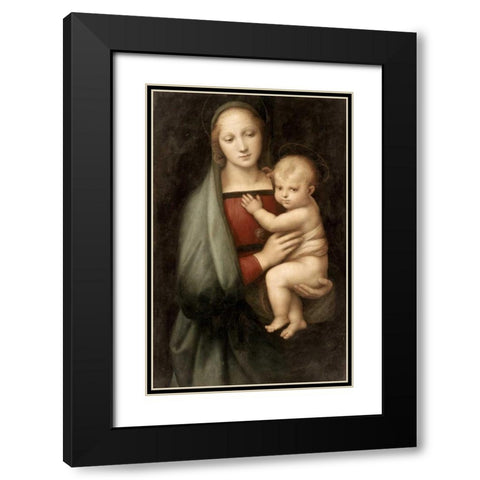 Madonna and Child Black Modern Wood Framed Art Print with Double Matting by Lippi, Filippo