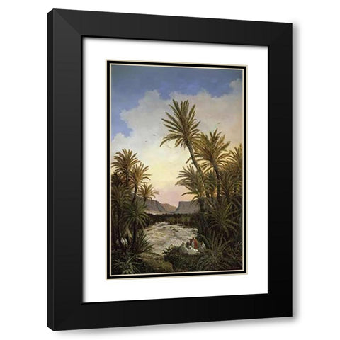 The Gorge of El Kantara Black Modern Wood Framed Art Print with Double Matting by Lucy, Adrian